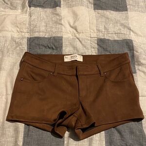 Hollister Brown Suede Shorts
